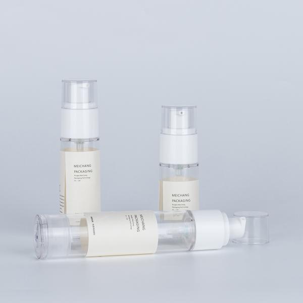 30ml 50ml Lotion Airless Pump Bottle With Child Resistant Reversible Cap (MC-242)