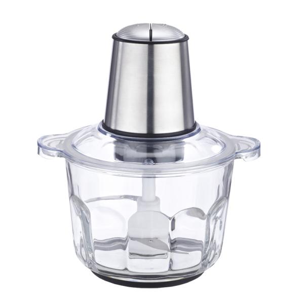 400 Watt Chopper de alimentos elétricos moedor de carne 2,5L Glass Bowl Carne Vegetais Frutas 2 velocidade