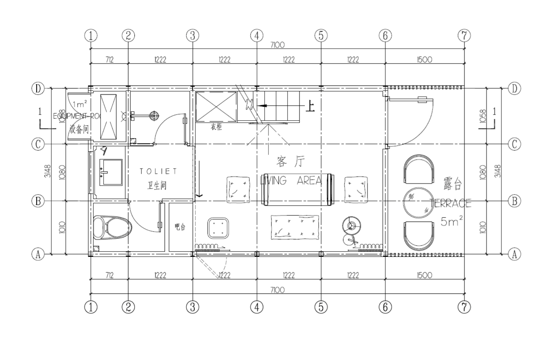 Multi Storey Loft Prefab Homes , Large Dormer Furnished Modular Homes On Wheels