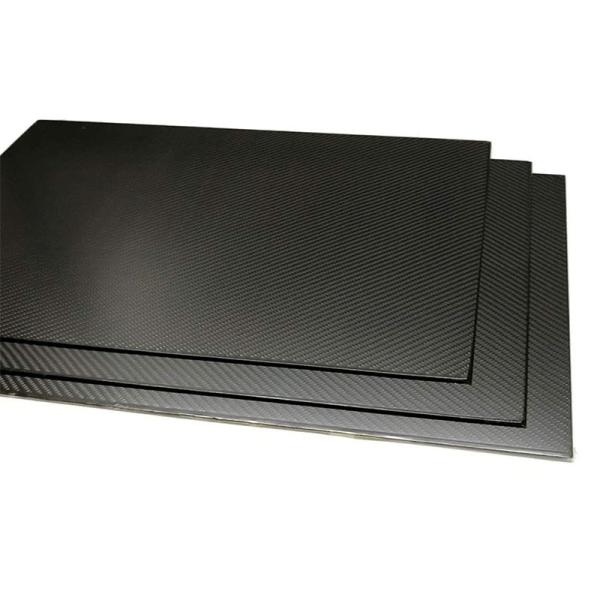 panneau de stratifié de feuille de fibre de carbone de l'armure toile 3K de 100% 100 x 250 X 0.5MM