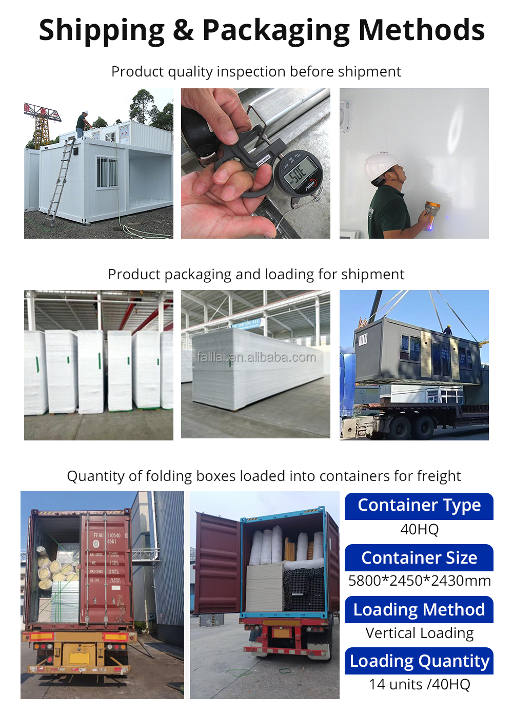 High Quality Easy Assembly 20ft Folding Container House Modular Container Unit Portable Site Office Prefab Dormitory Bathroom
