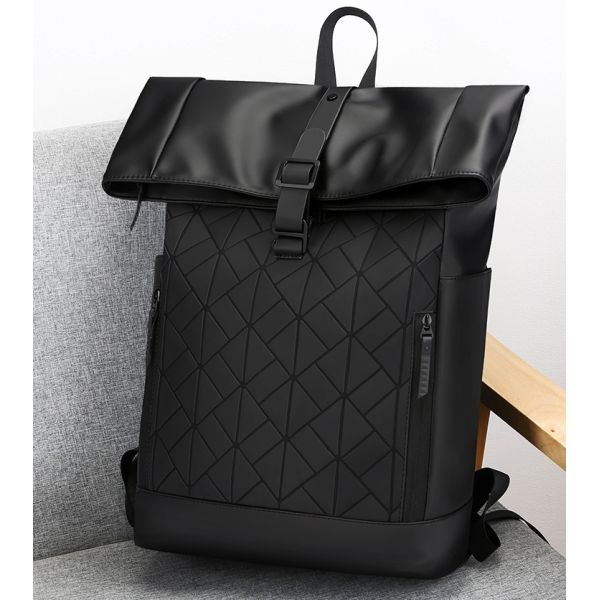 Colefa Male Outdoor Waterproof 16 Inch Computer Rucksack Work Commuting Travel Large Capacity College Student Roll up Backpack
