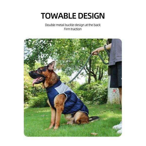 Winter Luxury Pet Coat Thickened Warm Dog Clothes Comfortable Reflective For Pets
