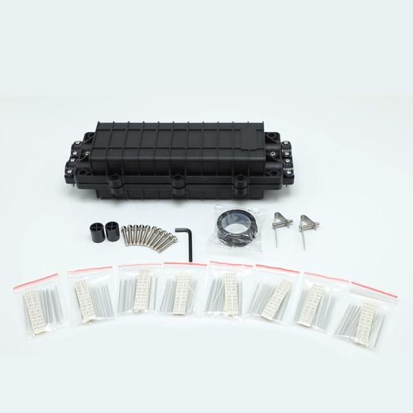 In Line Type 12 24 48 72 96 Core Type With Stand 2 in 2 Out 3 in 3 Out Fiber Optic Splice Closure for Connection