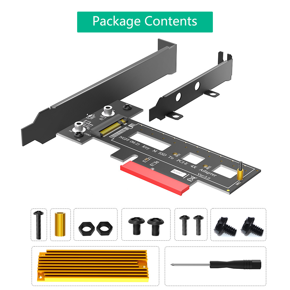 M.2 NGFF PCI-e SSD на PCI Express 3.0 x4 Host Adapter Card - поддержка M.2 PCIe (NVMe или AHCI) типа 2242 2260 2280