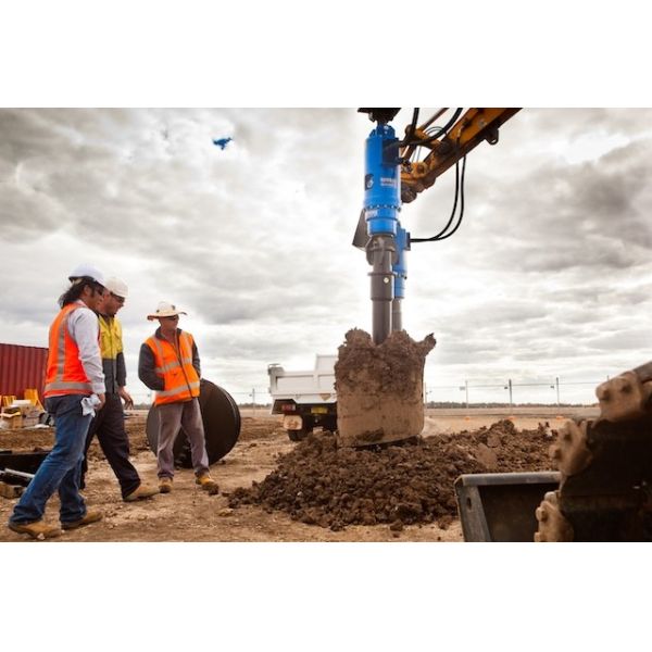 Excavator Hydraulic Earth Auger Drill Attachment Earth Auger