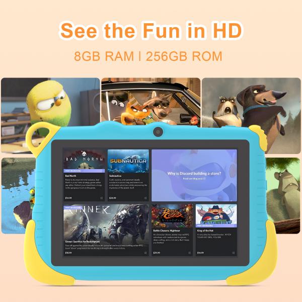 C Idea 7 Inch Android 15 Educational Smart Tablet For Students CM78  blue
