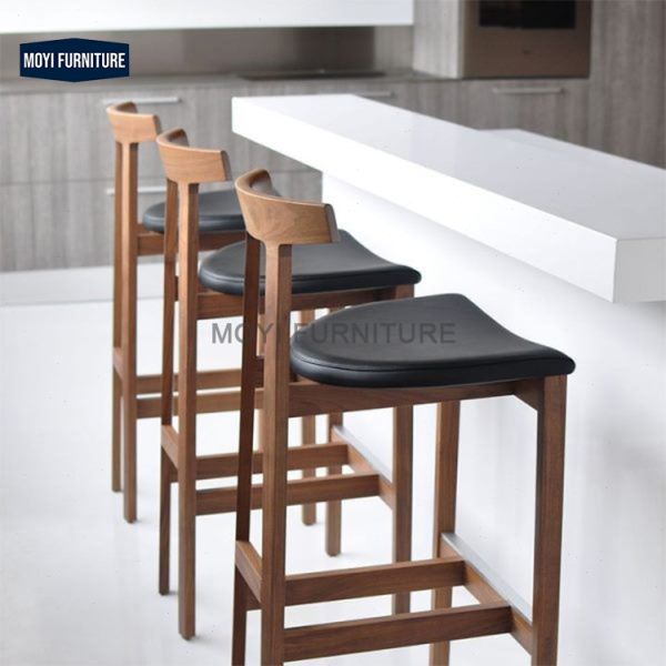 MOYI Modern Designer Stools Wooden Bar Chairs Bar High Chairs High Stool bar Chairs