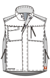 Мягкий микро- репеллент воды Softshell Bodywarmer ватки