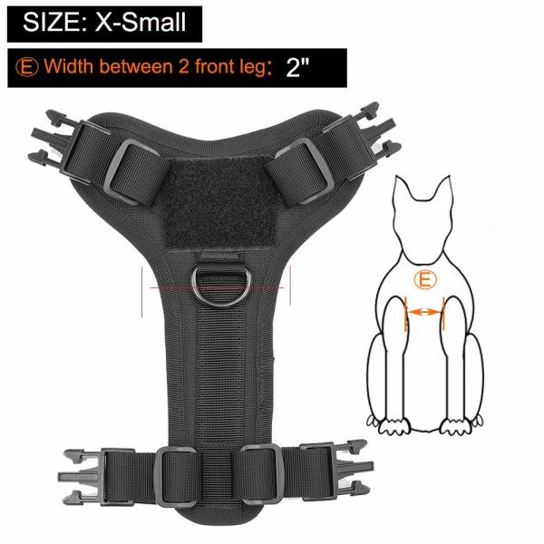 chicote de fios tático de nylon da caixa do cão 1050D sem puxar Front Clip Leash Attachment