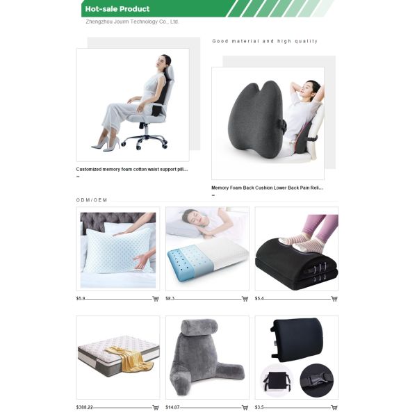Anti-Static Contour Memory Foam Pillow for Adjustable Orthopedic Sleeping and Nursing