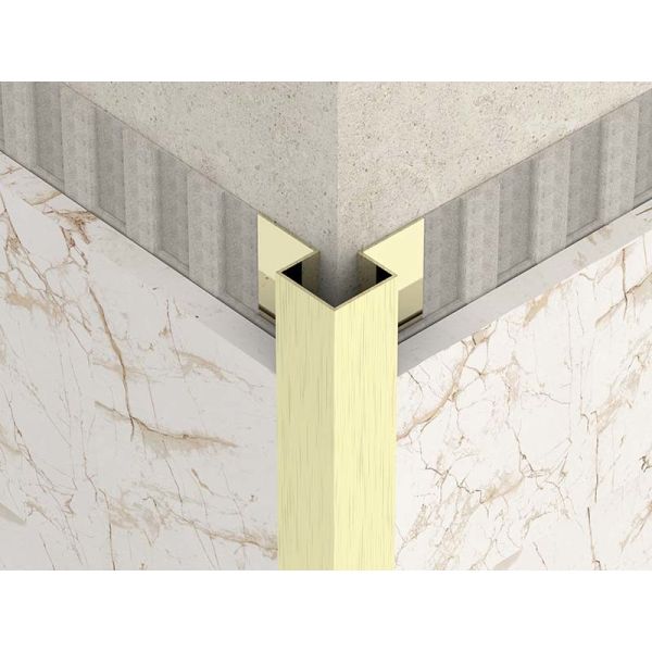 Stainless Steel Brushed Steel Tile Trim 10mm Corner Edge Trim Finishing Closing Strip