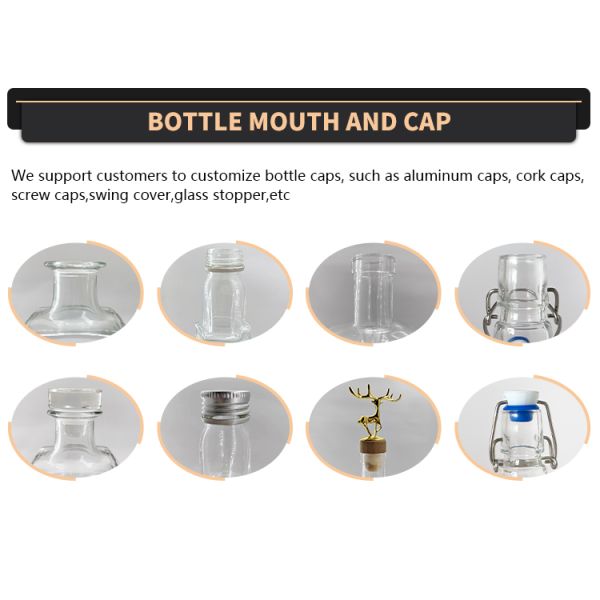 Стеклянный воротник 500 мл 50 мл Женщина Форма тела Виски Спиртные напитки Бутылка рома с защитной крышкой