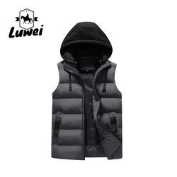 Homens sem mangas bolha encapuzada almofada aquecida utilidade colete de borracha Homens colete de capuz colete de chapéu Homens Gilet