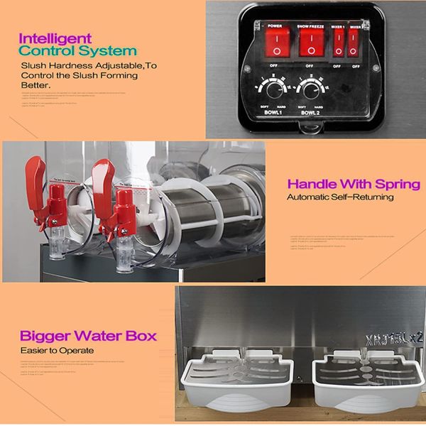 Single Bowl 15l Ice Slush Machine Speed Cooling For School Bar NEW Margarita Girl Single-Bowl Mini Size Margarita Slush