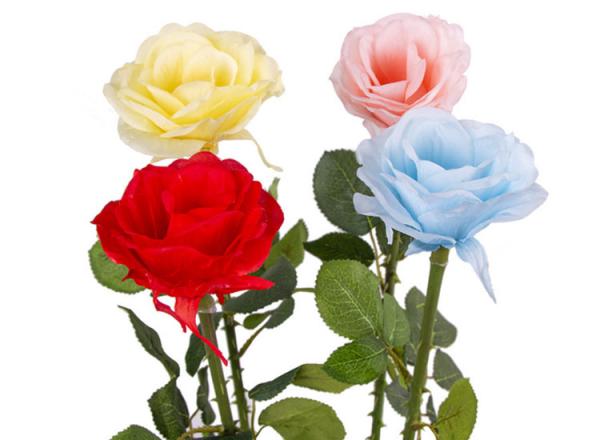 LED Silicone Rose Lights Lawn Simulation Flower Lamp Garden Courtyard Beautiful Display Bright Landscape Decorative