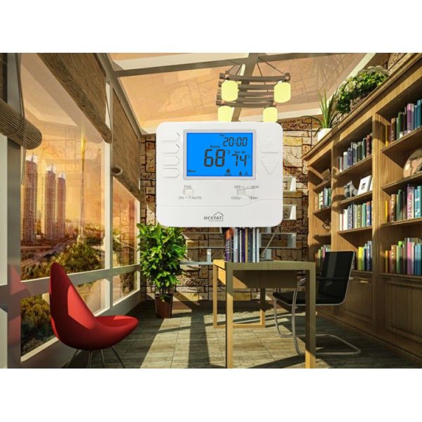 Riseem 24V тепловой насос 2H / 1C HVAC ABS многоступенчатый термостат для офиса / бара