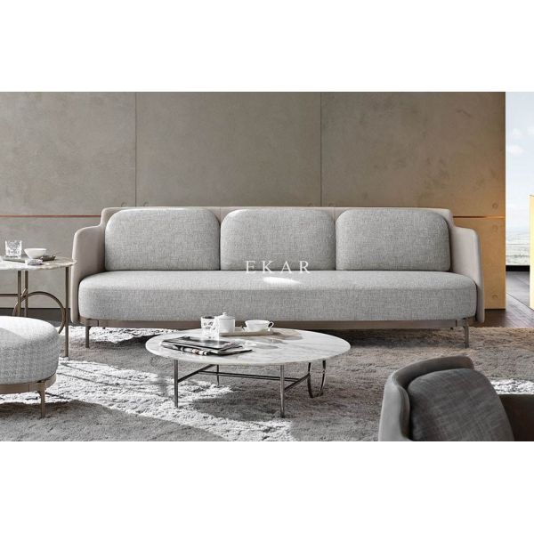 Living Room Metal Legs Contemporary Design Fabric Modern Sofa Set