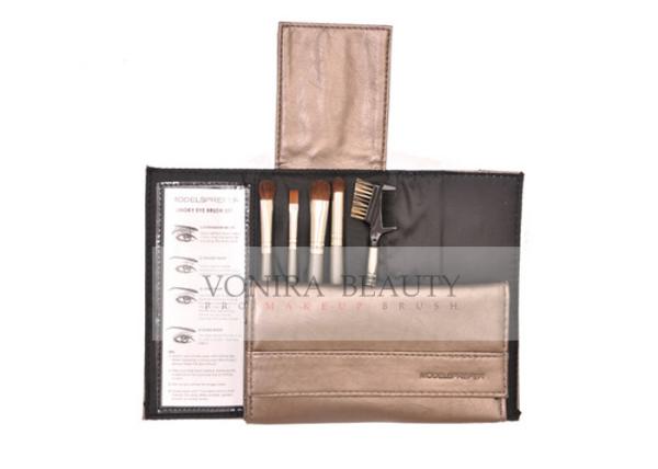 Grupo de escova acessível da composição do curso 5Pcs com malote preto, cabelo animal natural