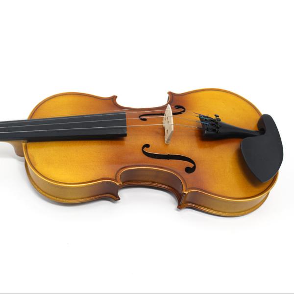 Tengling FLV2113 Full Size Flamed Solid Wood Violin Handmade for Beginner Spruce wood production, because of its softer
