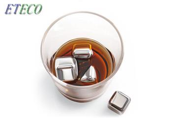 Silver Stainless Steel Ice Cubes Safe Buffer Polished Long Use Time No Rust