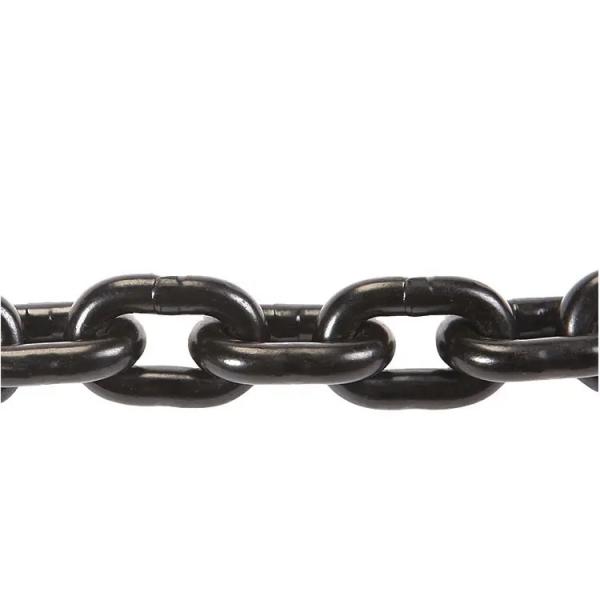 Carga de prueba 48kN G80 8mm Negro Cadenas de elevación terminadas Cadenas de hierro para elevación