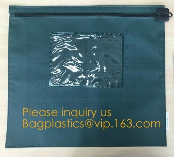 Zipper Security Bank Deposit Bag, Cash Bag, Utility Pouch, Money Bag With Key Lock, Bank Supplies