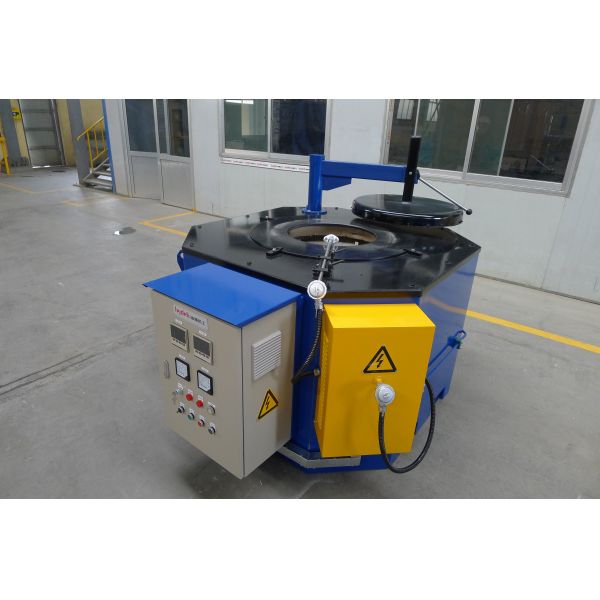 Голубая опрокидывая электрическая печь тигельной плавки 1200KG для 280 Kg/H стали Outshell утюга