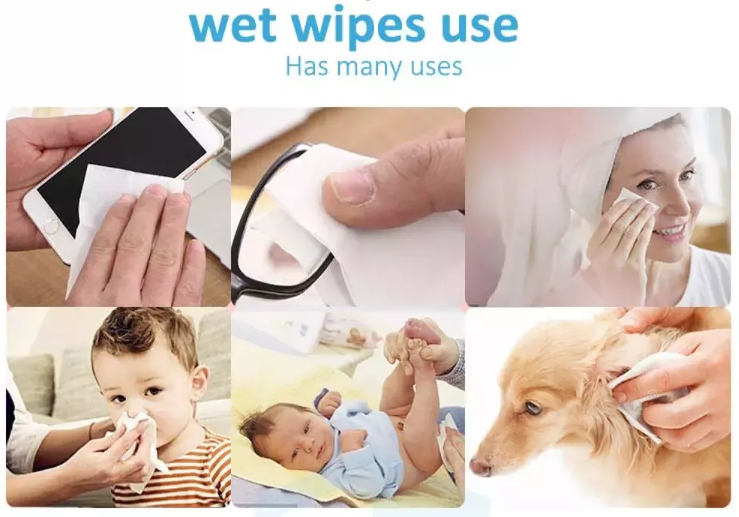 вискоза 100% тканей 40gsm гидрофильная Spunlace Nonwoven Breathable для влажного обтирает