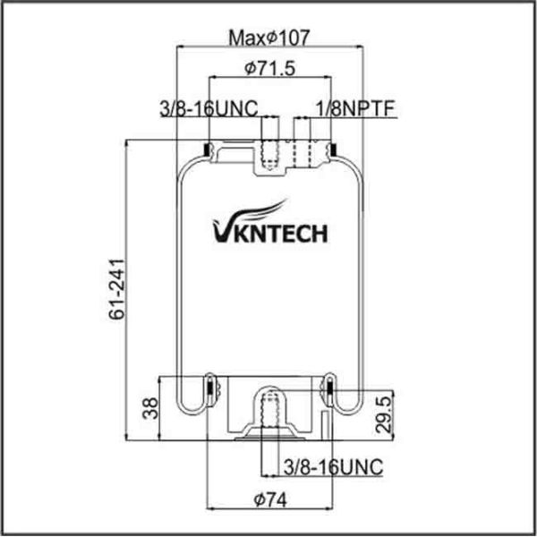 VKNTECH 1S7100 Автозапчасти Воздушная пружина воздушный шар Подвеска W02-358-7100 W02-T03-7100 VKNTECH 1S7100
