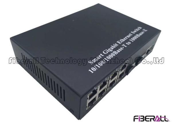 100M/1000M Fiber Ethernet Switch With Two Simplex SC Optical Ports And 8 LAN Ports