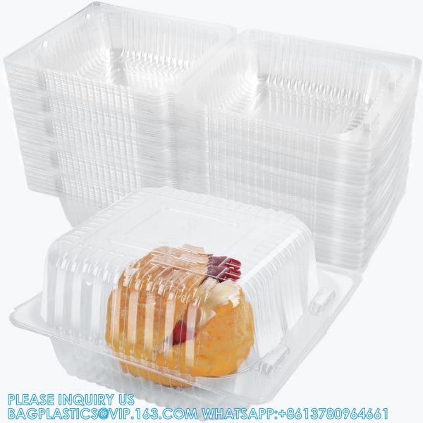 Clear Plastic Take Out Containers,Disposable Clamshell Dessert Container With Lid, For Salads, Pasta, Sandwiches