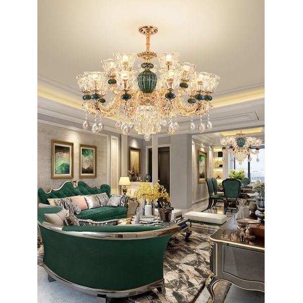 Свет спальни столовой комнаты прожития люстры СИД полного спектра роскошный стеклянный керамический