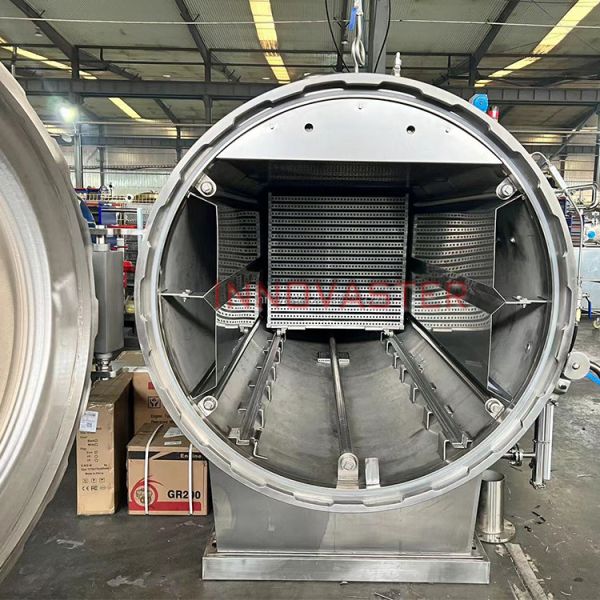 Horizontal Water Bath Sterilization Machine for Food Beverage 1100*1200*1500MM Design