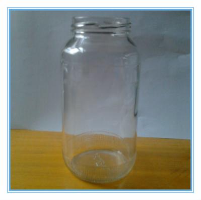 Round Glass Jar in Storage Bottle