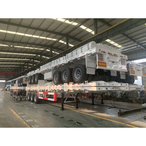 40 Feet 40 Ft Lowbed Semi Trailer Utility 40 Feet Low Bed Trailer Tractor