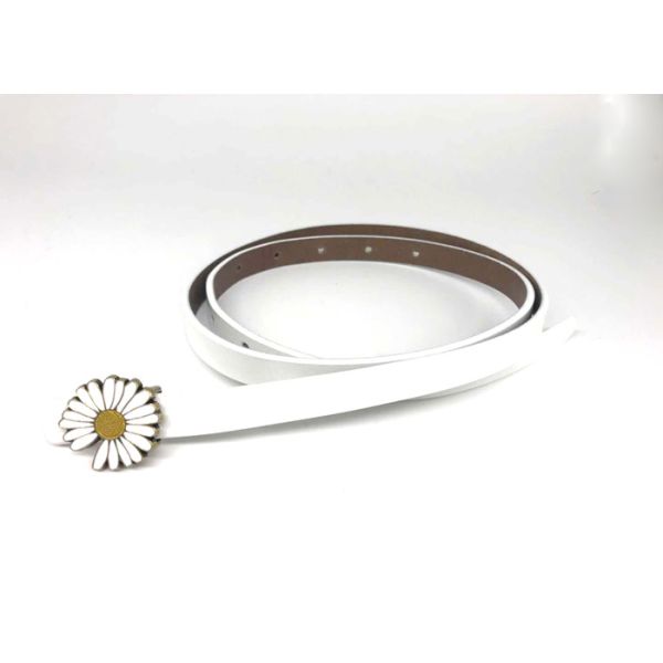 Fashion Jeans 13mm Woman Metal Daisy Buckle Thin Belt