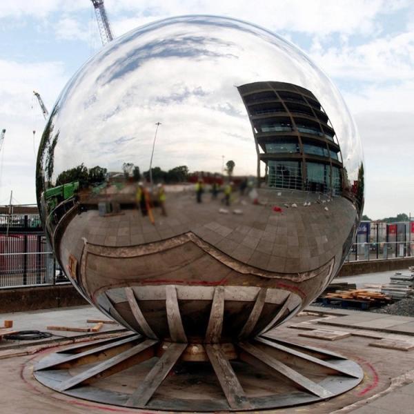 OEM Exterior Grande Forma de Bola Contemporânea Esculptura de Arte do Jardim de Bola de Metal