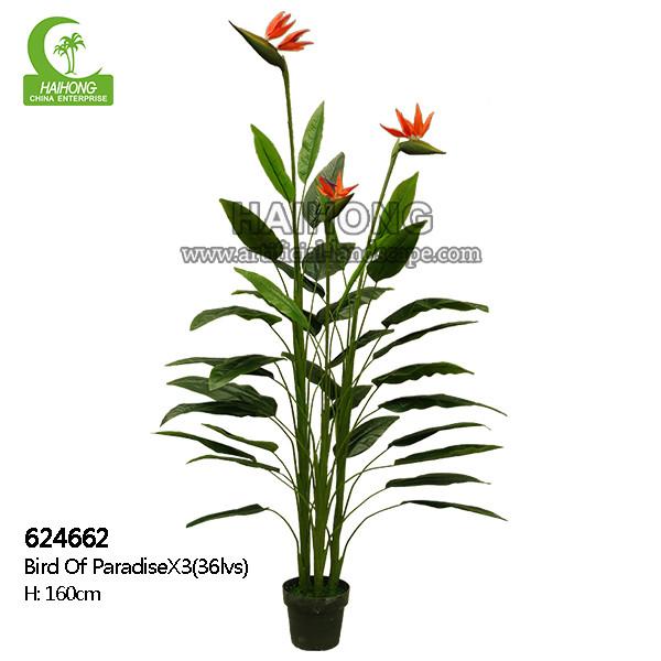 Manufacturer Inexpensive Stunning Artificial Bird Of Paradise Green Plant Artificial Potted Plant