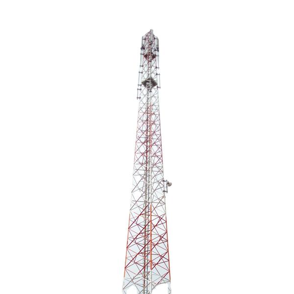 40m Telecommunication Steel Tower , Monopole Antenna Tower