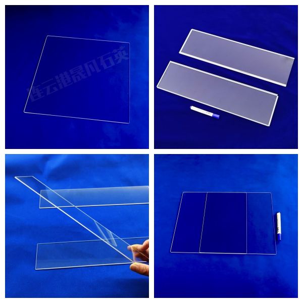 High Temperature Resistant Fused Silica Quartz Glass Plate with 92% Light Transmittance and Customizable Shapes
