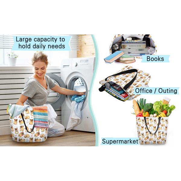 New Fashion Canvas Beach Bag Women'S Shoulder Bag Simple Tote Bag Large Capacity Shoulder Handbag Purchase