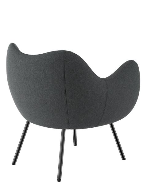 Upholstered Version Fiberglass Arm Chair RM58 Soft Abrasion Resistance