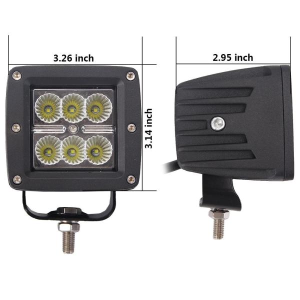 IP 67 24W Flush Mount Led Pods , ATV / SUV / UTV 1500LM Cree Led Pod Lights