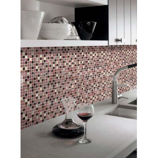 Wall Decoration Kitchen Backsplash Mosaic Tiles Square Stone Marble Stickers