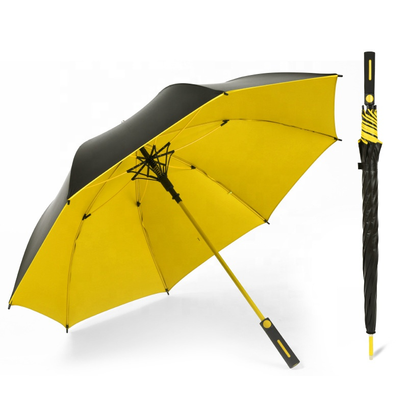 Customized Logo Windproof Golf Umbrella with 190T Nylon Fabric and 8k 27inch Size