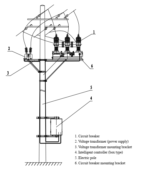 ZW32-12 Outdoor High Voltage Vacuum Circuit Breaker with 12kV Rated Voltage and Capacitive Power Taking