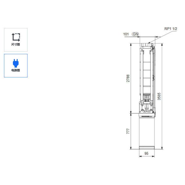 110 Volt Stainless Steel Grundfos Submersible Deep Well Pump Centrifugal Pump
