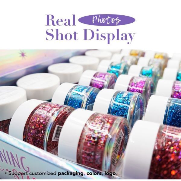 Customization Shimmering Look Glitter Body Gel Cosmetic Face Glitter 20ml