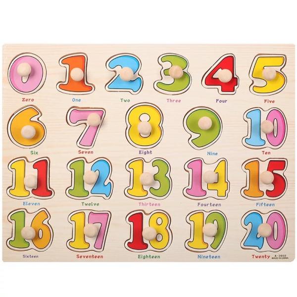 Hand Grasp 3D Montessori Wooden Jigsaw Puzzle For Infant Education